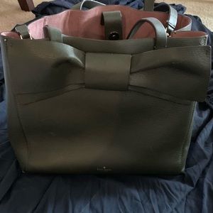 Army green Kate Spade purse with bow
